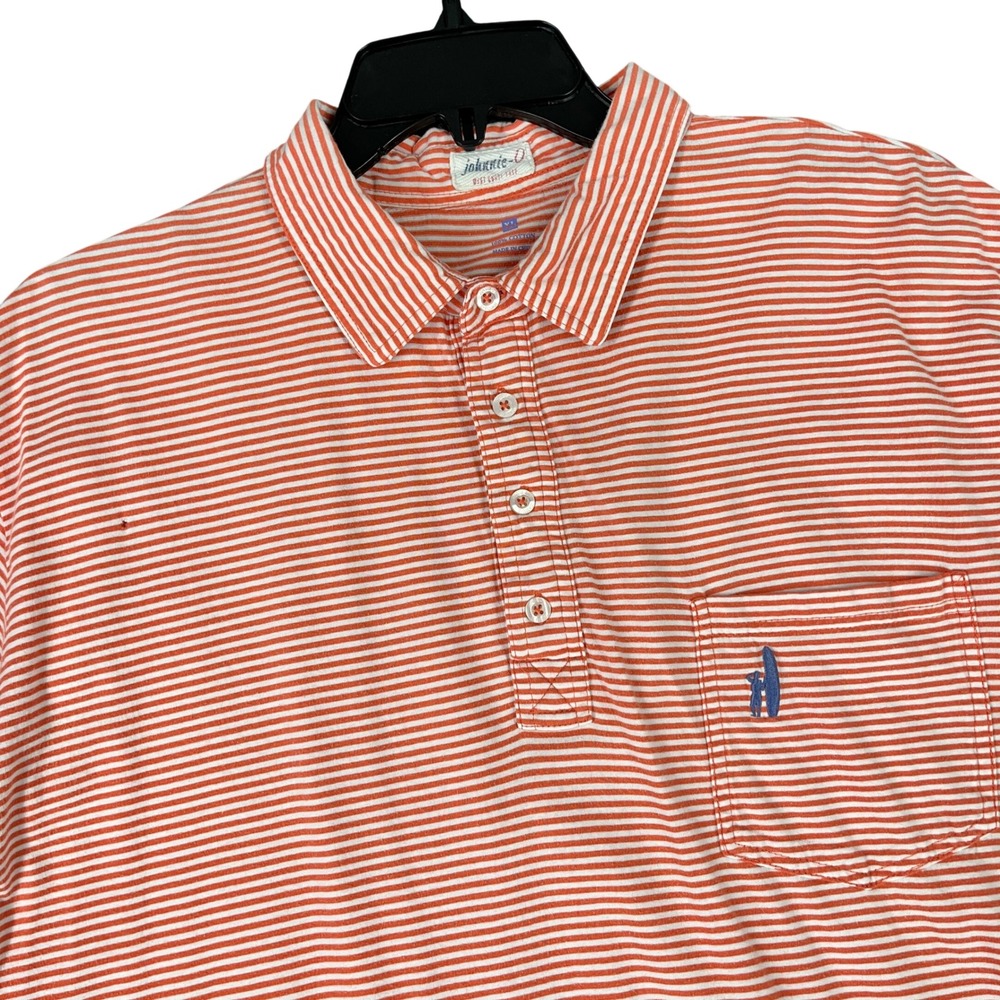 Johnnie O Ginger Polo Men XL Striped Pocket Short Sleeve Casual Golf‎ Wear